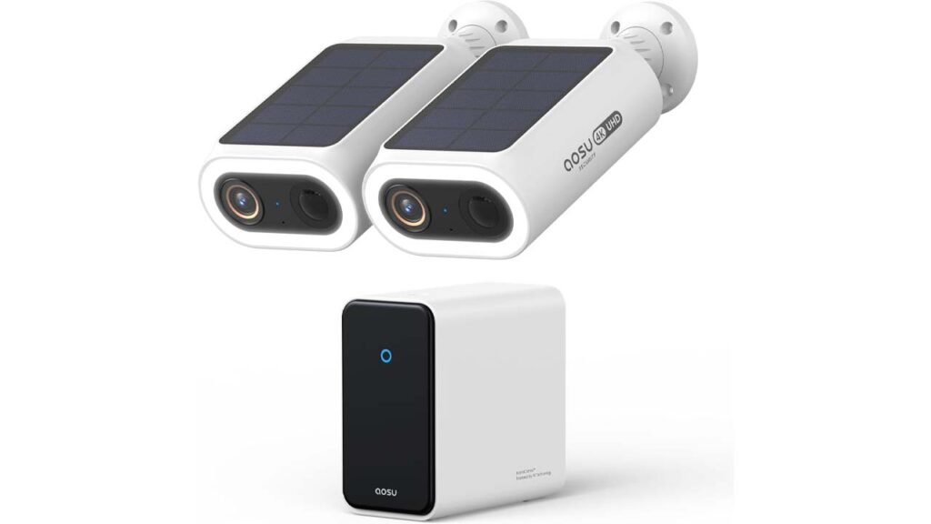 AOSU 4K Solar AI Wireless Outdoor Security Camera System