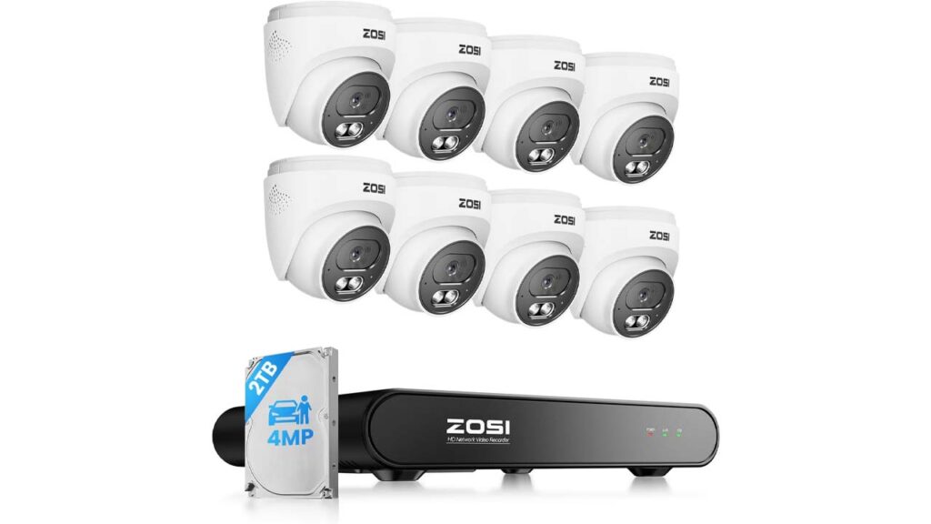 ZOSI C220 8CH 2.5K PoE Security Camera System