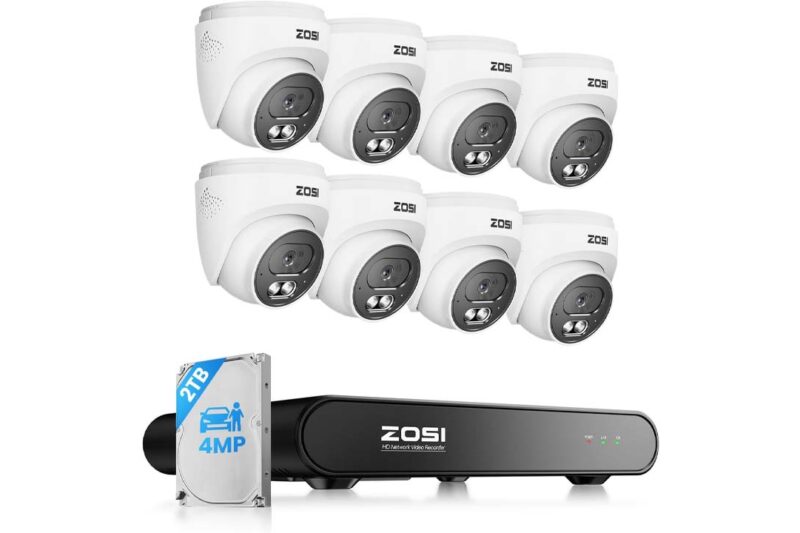 ZOSI C220 8CH 2.5K PoE Security Camera System